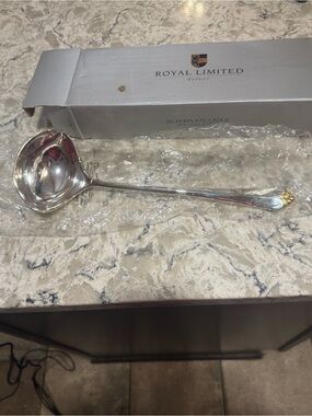 The Limited Silverplate Ladle with Gold Accent